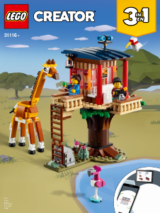Manual Lego set 31116 Creator Safari wildlife tree house