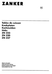 Mode d’emploi Zanker ZN327BK Table de cuisson