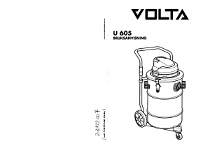 Bruksanvisning Volta U605 Dammsugare