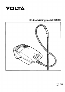 Bruksanvisning Volta U1920 Dammsugare