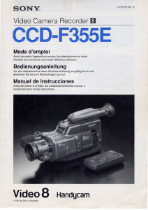 Mode d’emploi Sony CCD-F355E Caméscope