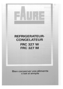 Mode d’emploi Faure FRC327M-1 Réfrigérateur combiné