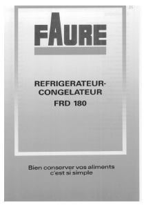 Mode d’emploi Faure FRD180M-1 Réfrigérateur combiné