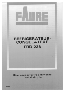 Mode d’emploi Faure FRD238W Réfrigérateur combiné