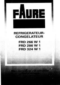 Mode d’emploi Faure FRD268W Réfrigérateur combiné