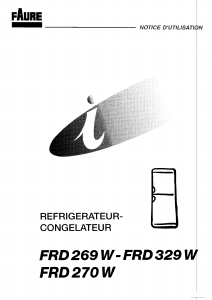 Mode d’emploi Faure FRD270W Réfrigérateur combiné
