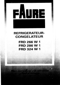 Mode d’emploi Faure FRD286W Réfrigérateur combiné