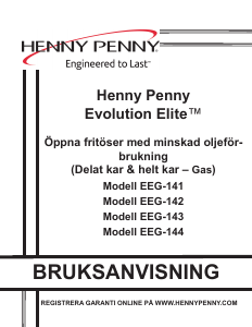 Bruksanvisning Henny Penny EEG-142 Fritös