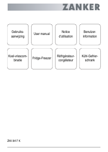 Bruksanvisning Zanker ZKK8417K Kyl-frys
