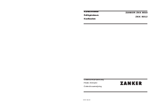 Handleiding Zanker ZKK8012 Koelkast