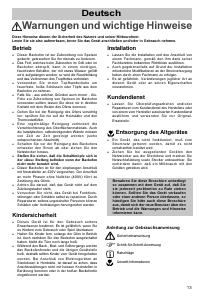 Bedienungsanleitung Zanker ZKB7324W Backofen