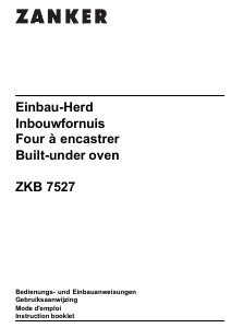 Bedienungsanleitung Zanker ZKB7527OS Backofen