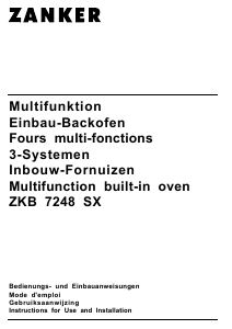 Bedienungsanleitung Zanker ZKB7248SX Backofen