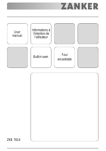 Mode d’emploi Zanker ZKB7614X Four