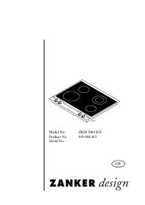 Bruksanvisning Zanker ZKM3064KX Häll