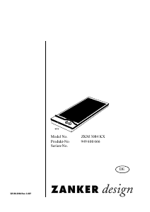 Bedienungsanleitung Zanker ZKM3084KX Kochfeld