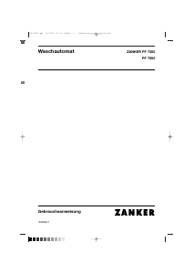 Bedienungsanleitung Zanker PF7350 Waschmaschine
