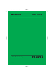 Bedienungsanleitung Zanker SFX2410N Waschmaschine