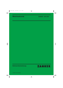 Bedienungsanleitung Zanker CKS2050 Waschmaschine