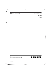 Bedienungsanleitung Zanker PF5050 Waschmaschine
