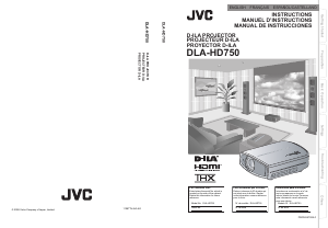 Mode d’emploi JVC DLA-HD750 Projecteur