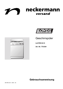 Bedienungsanleitung Lloyds 64 S Geschirrspüler