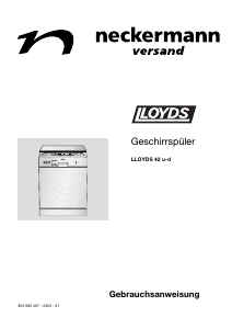 Bedienungsanleitung Lloyds 42 u-d Geschirrspüler