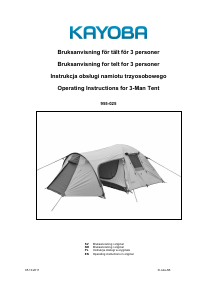 Manual Kayoba 955-025 Tent