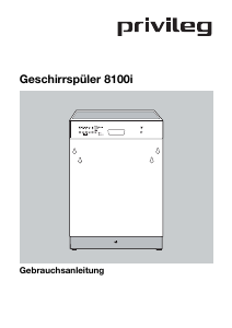 Bedienungsanleitung Privileg 8100i Geschirrspüler