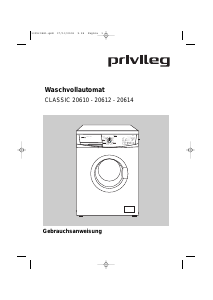 Bedienungsanleitung Privileg Classic 20612 Waschmaschine