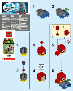 Bedienungsanleitung Lego set 71386 Super Mario Sammelfiguren Huckit Crab