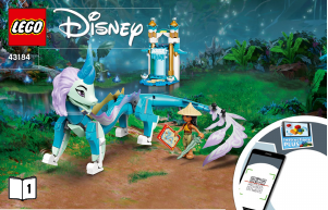 Bruksanvisning Lego set 43184 Disney Princess Raya och draken Sisu