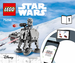 Manual Lego set 75298 Star Wars AT-AT vs. Tauntaun microfighters