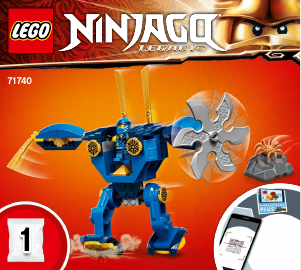 Használati útmutató Lego set 71740 Ninjago Jay Elektrorobotja