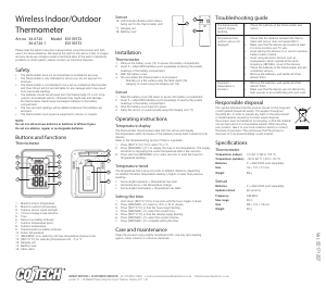 Käyttöohje Cotech E0139ST2 Sääasema