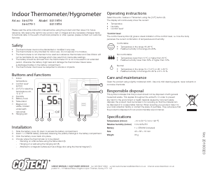 Bedienungsanleitung Cotech E0119TH Wetterstation