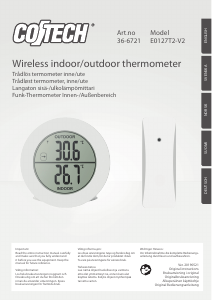 Bedienungsanleitung Cotech 0127T2-V2 Wetterstation