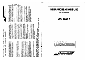 Bedienungsanleitung Seppelfricke GSI 2000 A Geschirrspüler