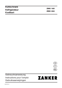 Mode d’emploi Zanker ZKK165 Réfrigérateur