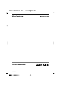 Bedienungsanleitung Zanker IF9650 Waschmaschine