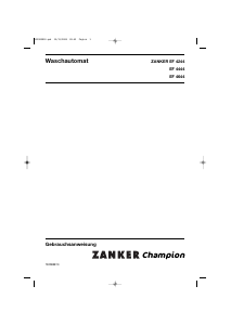 Bedienungsanleitung Zanker EF4244 Waschmaschine