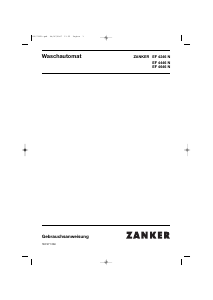 Bedienungsanleitung Zanker EF4646N Waschmaschine