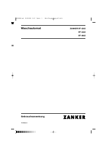 Bedienungsanleitung Zanker EF4242 Waschmaschine