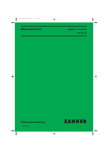 Bedienungsanleitung Zanker EF3210N Waschmaschine