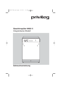Bedienungsanleitung Privileg 6400-1i Geschirrspüler