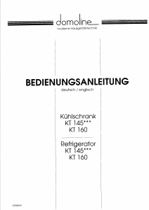 Handleiding Domoline KT160SB Koelkast