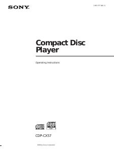 Bruksanvisning Sony CDP-CX57 CD-spelare
