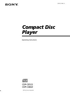 Bruksanvisning Sony CDP-CE515 CD-spelare