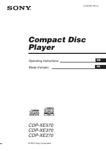 Bruksanvisning Sony CDP-XE570B CD-spelare
