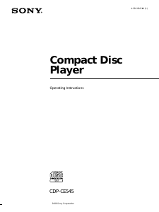 Bruksanvisning Sony CDP-CE545 CD-spelare
